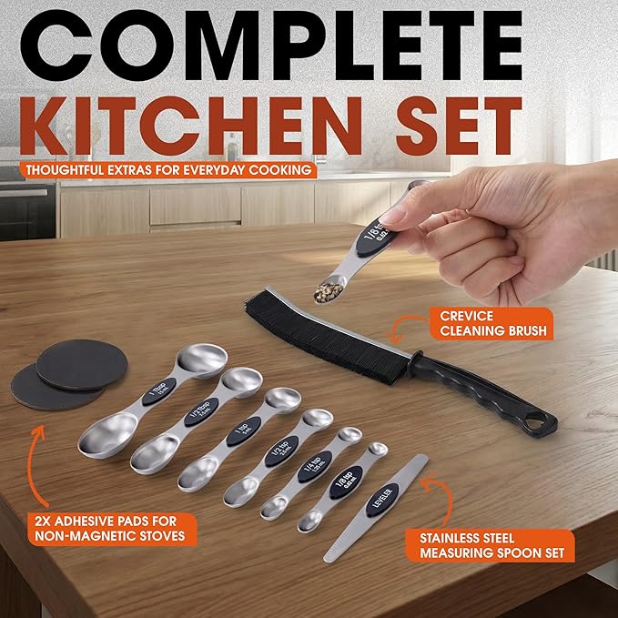 30 Inch Magnetic Stove Top Shelf - Stainless Steel Over Stove Storage Rack for Spices & Condiments - Tool-Free Fit for Flat & Curved Stoves