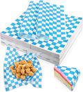 simarro 1000 Sheets Checkered Deli Paper Sheets, 12 x 12 Inch Grease Resistant Food Basket Liners Sandwich Paper Wraps for Restaurants Churches BBQs Picnic Party (Blue And White)