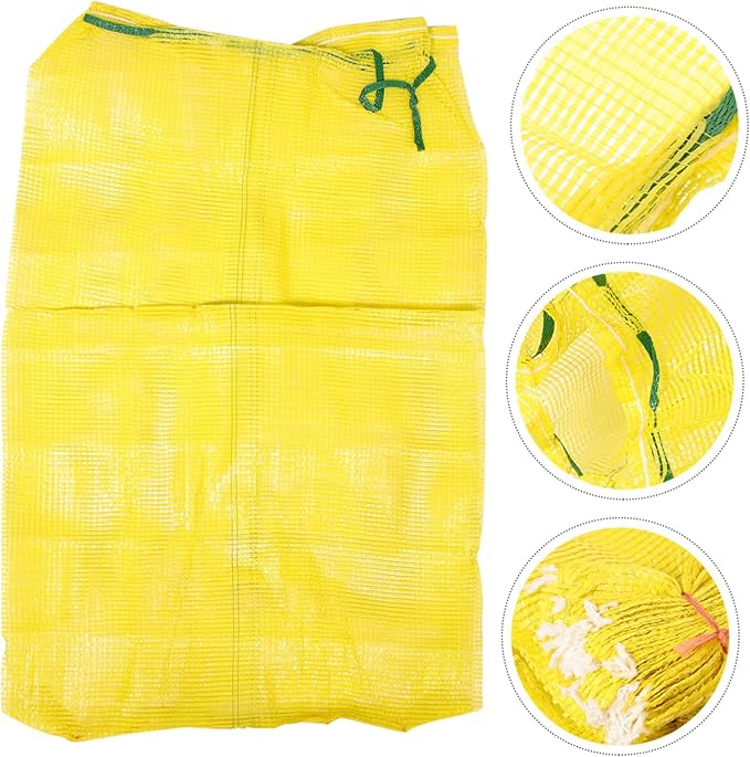 50pcs Reusable Produce Bags Mesh Storage Bags for Potatoes Onions Breathable and Washable Drawstring Mesh
