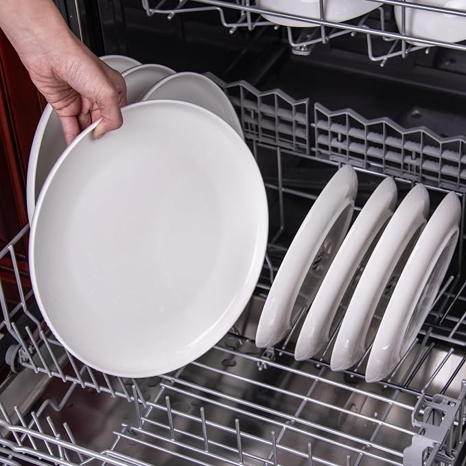 Porcelain Dinnerware Set 12-Piece Service for 4 Lightweight, Chip Resistant, Ceramic Plates Bowls Set Oven, Microwave, Dishwasher Safe, Scratch-Resistant (Porcelain Set, Piece, 12)