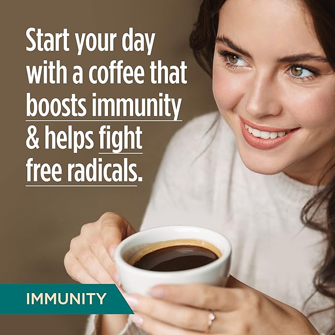 VitaCup Immunity Coffee Pods, Wellness Boost with Antioxidants, Echinacea, Probiotics, Vitamin C & D3, Medium Dark Roast, Single Serve Pod Compatible with Keurig K-Cup Brewers,32 Ct
