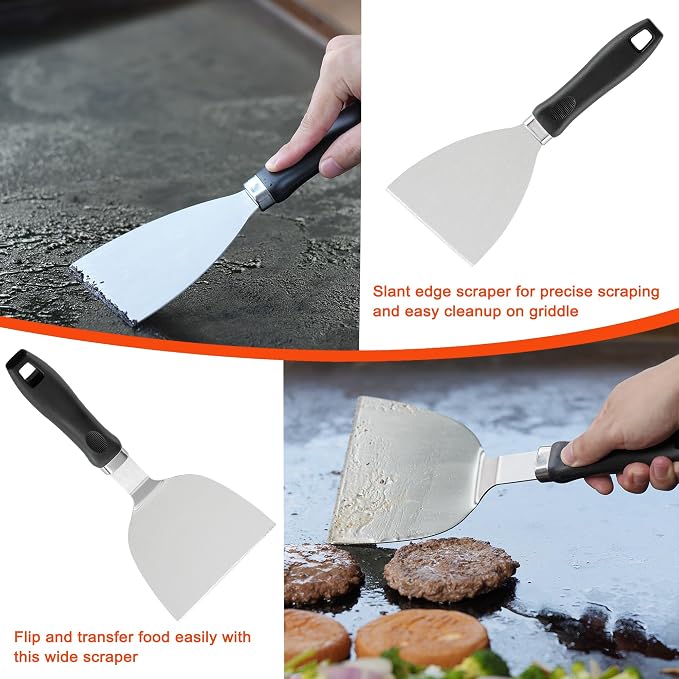 DY DECENT FAMILY 39PCS Griddle Accessories Kit, Flat Top Grill Accessories Set for Outdoor Barbecue. Griddle Tools Set with Basting Cover, Spatula, Scraper, Burger Press, Tongs and Cleaning Kit