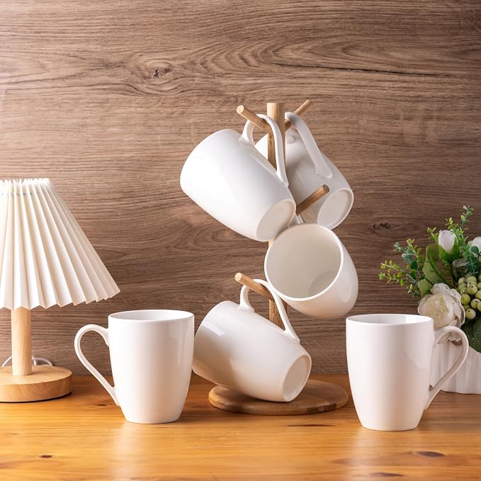 AmorArc 12oz Off White Coffee Mugs Set of 36, Ceramic Coffee Mugs with Large Handle for Man, Woman, Light Weight Coffee Mugs Set for Latte/Cappuccino/Cocoa/Milk, Dishwasher & Microwave Safe, 36Pcs