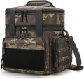 Gafetrey Tactical Lunch Box for Men, Insulated Bag Adult, Thermal Lunchbox Leakproof Waterproof Cooler Bag, Dual Compartment tote, Large Pail Work Office Camping Travel(Black Camo)