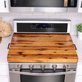 Stove Top Covers for Electric Stove with Handles 30”x22” (Outer) / 28.9”x20.8” (Inner) - Acacia Wood Noodle Board for Gas Stovetop - Stove Top Covers for Gas Burners, Sink Cutting Board (Acacia color)