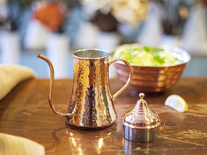 COPPER CONCEPT Copper Oil Dispenser for Kitchen, Handmade Olive Oil Dispenser Bottle, Real Copper, (10 Oz - 300 ml)