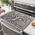 HOMETITUTE Tree of Life Stove Top Cover For Electric 28 x 20 inch Gas Stove Cover Pad Glass Flat Stovetop Covers Mat for Kitchen Fit Under Coffee Absorbent Mat Diatomite