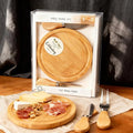 4-Pack Small Personal Charcuterie Cheese Board Set & Serving Tray - 6 Inch mini Bamboo Plates with Knives & Forks, Party Serving Set for Wedding Favors, Bridal & Baby Shower, Ideal Gifts