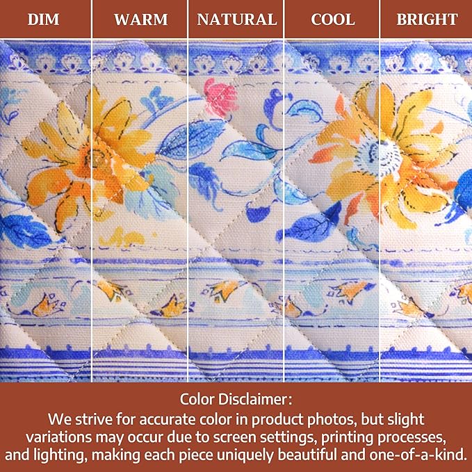 Maison d' Hermine Pot Holders 100% Cotton Heat Resistant Potholders 8" x 8" Hot Pads with Loop BBQ Cooking Baking Gifts for Mothers Day Handling Hot Pans Spring/Summer (Pack of 1, Girassol)