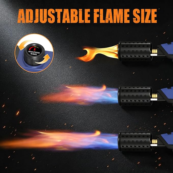ARTFLAMM Powerful Propane Torch, Kitchen Blow Torch with Adjustable Flame, Detachable Cooking Torch for Searing Steak, Camping, BBQ, Welding (Tank Not Included)