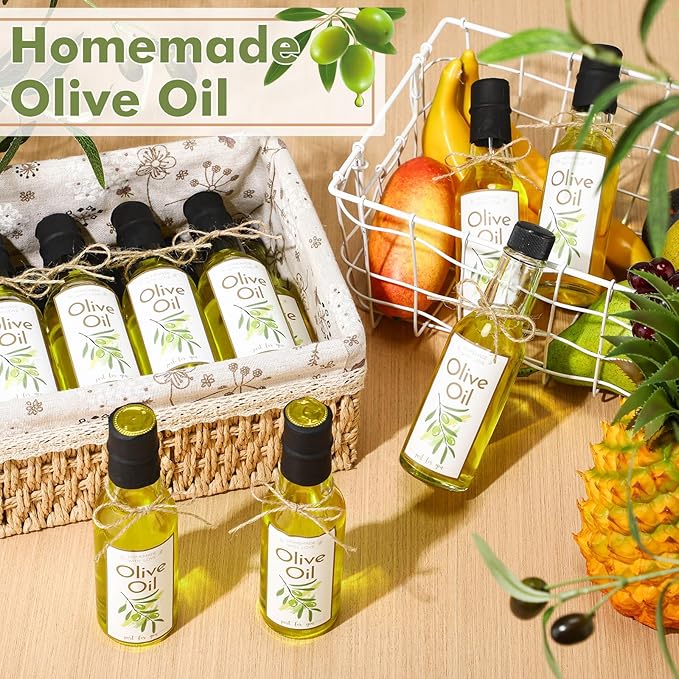 Havawish 20 Pcs 3oz Homemade Mini Olive Oil Bottles Hot Sauce Glass Bottles with Leak Proof Screw Cap Funnel Clear Bottle for Storing Homemade Olive Oil Wedding Baby Shower Gifts (Clear)
