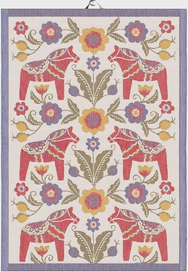 Ekelund Weavers - Kurbitshäst - 100% Organic Cotton Dish Towel - @14 x 20 inches