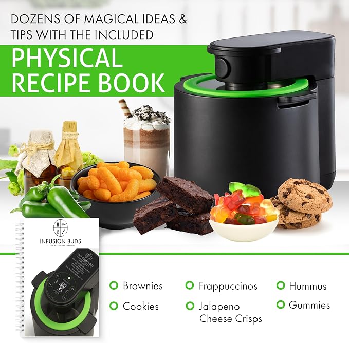 3-In-1 Magical Infuser Machine, Herb Decarboxylator & Gummy Maker. Butter maker Machine for creating Infused Butter, Gummies, Herbal Oil & More. Recipe Book & All Accessories