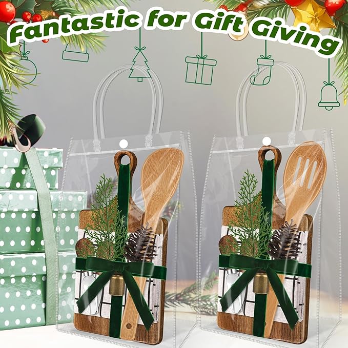 6 Set Christmas Gift Kitchen Utensils Set Acacia Spatula Mini Cheese Board Pine Cones for Christmas Kitchen Holiday Gift Party Decor