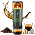 3-in-1 Portable Espresso Machine, Self-Heating Coffee Maker with 20 Bar Pressure, Compatible with Ground Coffee & NS/DG Style Capsules, 7500mAh Battery, USB-C Fast Charging for Travel, Camping & Car