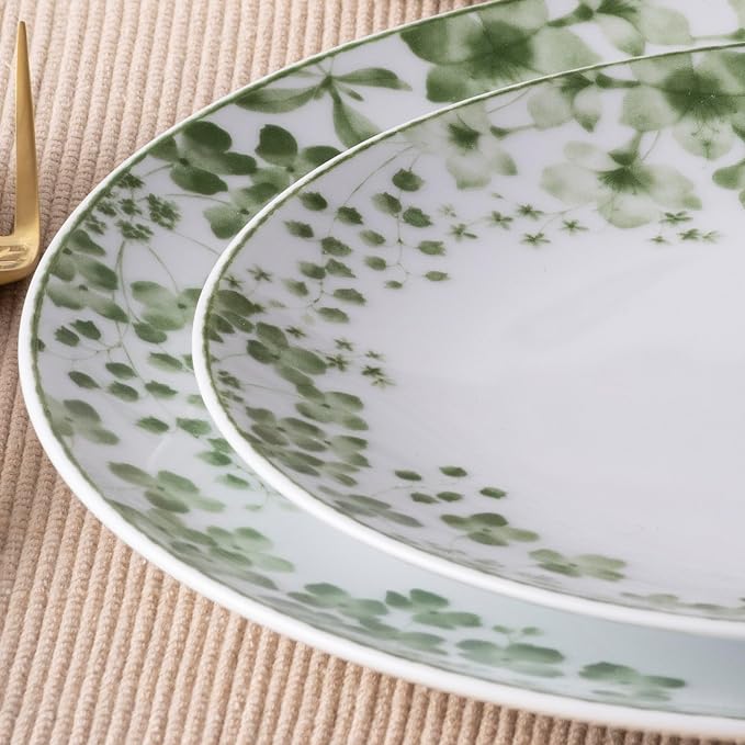 Noritake Bloomington Road Green 4-Piece Place Setting, Serving for 1
