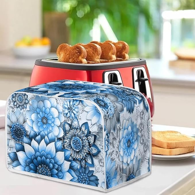 Boho Mandala Floral Coffee Maker Appliance Covers Washable Dust Cover Toaster and Blender Cover Set Anti Fingerprint Protection