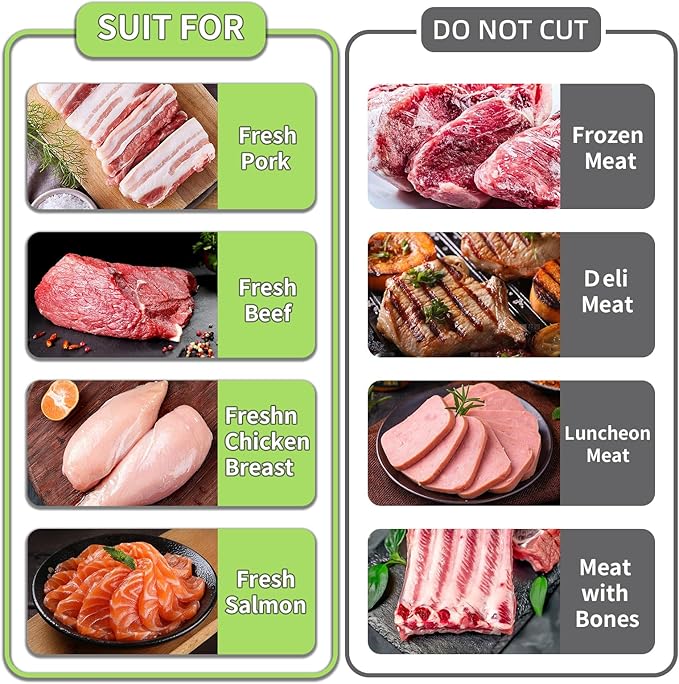 ONCE FOR ALL Fresh Meat Slicer Cleaver Kitchen Knife Set For Meat Slicing Shredding, Manual Jerky Cutter Food Slicer For Beef Pork Mutton For Home Cooking BBQ Hot Pot