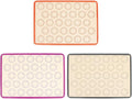 DECHOUS 3 Pcs Silicone Baking Mats 42x29.5cm High Temperature Resistant Fiberglass Nonstick Bake Liners for Oven Pastry Bread Cake Baking Pads with Rounded Coffee Bottom Edges