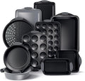 Country Kitchen Nonstick Stackable Bakeware Set - Heavy Duty, Durable, Easy Release Baking Set, Grey, 10 Pcs