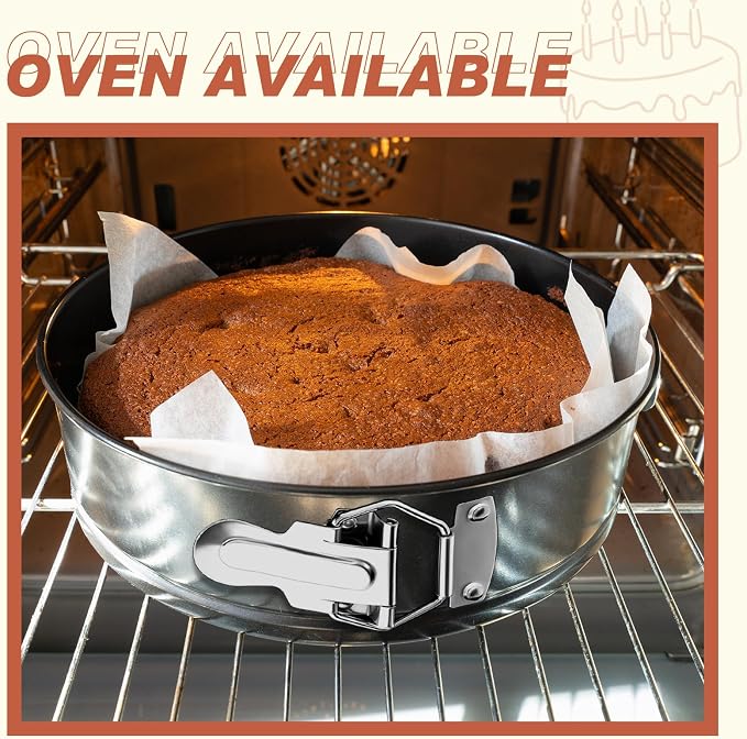 Funnymoom 4 Pcs 7 Inch Non Stick Springform Pan with Removable Bottom Carbon Steel Cheesecake Pan Round Springform Cake Mold with Stainless Steel Spring Buckles for Baking Kitchens Restaurant