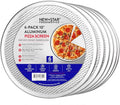New Star Foodservice Restaurant-Grade Seamless Aluminum Pizza Baking Screen, 10 Inch, Pack of 6