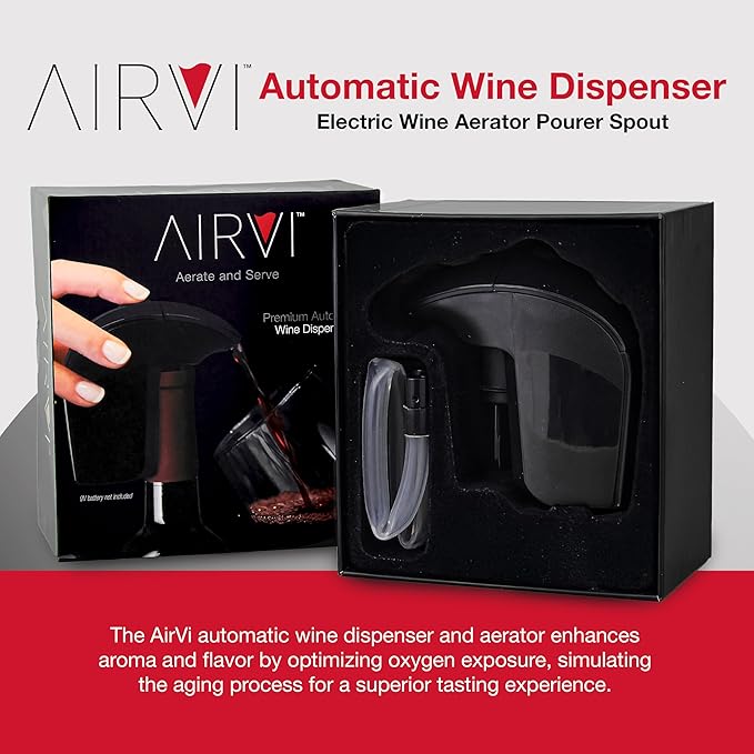 Automatic Wine Dispenser - Electric Aerator Pourer Spout and Decanter, Hands-Free, No-Spill, No-Drip – Enhances Aroma and Flavor – Premium Gifts, Accessories for Wine Lovers, Drinkers