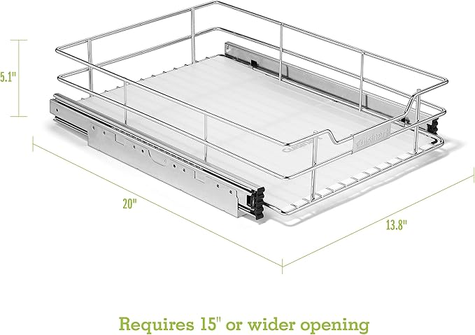 CUISINART 14" Sliding Cabinet Organizer, Chrome Finish