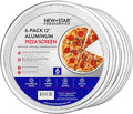 New Star Foodservice Restaurant-Grade Seamless Aluminum Pizza Baking Screen, 12 Inch, Pack of 6