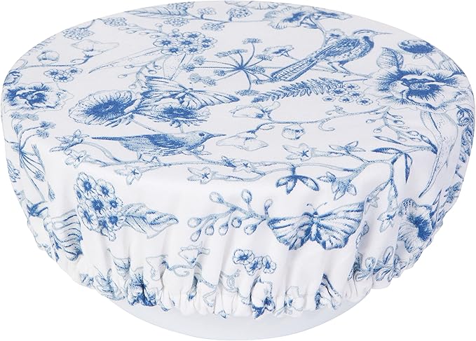 Now Designs Juliette Save It Reusable Cotton Bowl Covers 7.5 and 9.25 inch, Set of 2