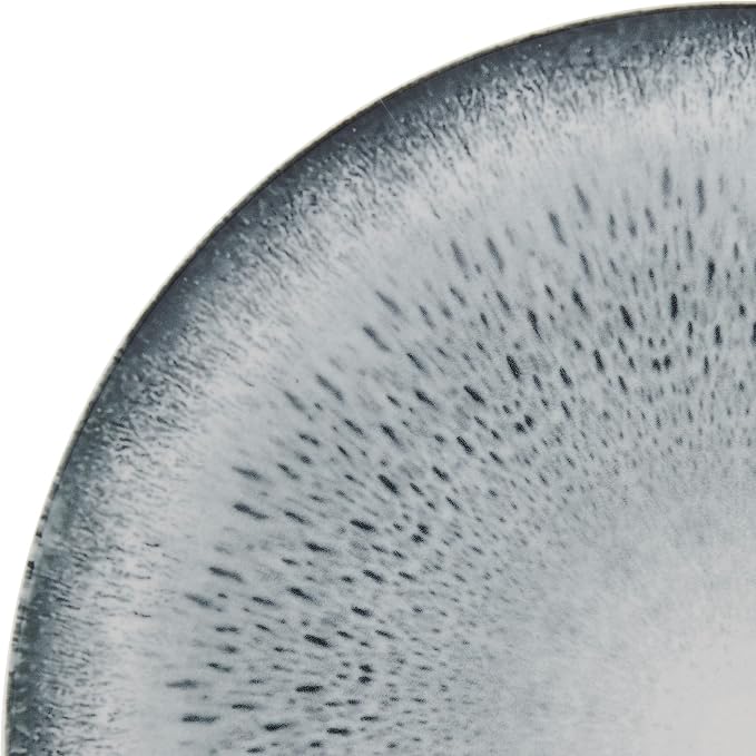 Mikasa Matteo 12 Piece Dinnerware Plate Bowl Set, Servie for 4, Gray