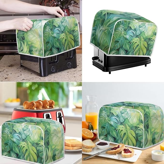 Palm Tree Dust Cover for Kitchen Blender, Toaster, Bread Maker & More - Washable, Dustproof Appliance Protection Accessory