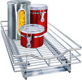 LYNK PROFESSIONAL® Pull Out Cabinet Organizer, 11" x 18" Slide Out Cabinet Organizer Pull Out Drawer – Pull Out Shelves for Kitchen Cabinets – Under Sink Organizers - Lifetime Ltd. Warranty, Chrome