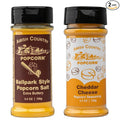 Amish Country Popcorn | Seasoning Variety Pack | BallPark Style ButterSalt - 5.5 oz & Cheddar Cheese - 4.7 oz Popcorn Seasoning | Old Fashioned, Non-GMO