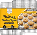 Checkered Chef Cooling Rack for Cooking and Baking - 10" x 15" Set of 2 Stainless Steel, Oven Safe Grid Wire Cookie Cooling Racks | Oven Safe, Grid Wire, Stainless Steel