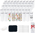 50 Pack 20oz Sublimation Tumblers Bulk With Flat Edge, 20OZ Flat Sublimation Tumbler Blank, Skinny Straight Stainless Steel Blanks Cups with Individual Box (50, 20OZ FLAT EDGE)