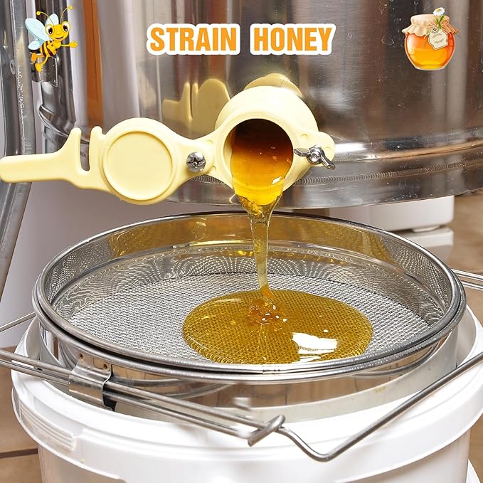 2 Set Honey Strainer for 5 Gallon Bucket Stainless Steel Honey Filter Double Strainer Bee Keeping Equipment Filter Bee Keeping Extract Tools