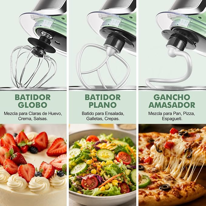 Kitchen in the box Stand Mixer,3.2Qt Small Electric Food Mixer,6 Speeds Portable Lightweight Kitchen Mixer for Daily Use with Egg Whisk,Dough Hook,Flat Beater