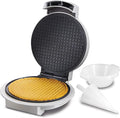 Proctor Silex Waffle Cone and Ice Cream Bowl Maker With Browning Control | Fun And Fast, Cooks In 2-3 Minutes | Includes Cone Shaper Roller & Cup Press | 7.5” PFAS-Free Non-Stick Plates | White