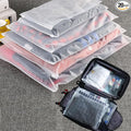 (20 pcs Value Pack) Travel Luggage Organizer Bags, Assorted Sizes, 4Mil Resealable Slider Zip Plastic Clothing Packaging, Frosted Travel/Home Storage and organizing Pouches, Space Saver Bag