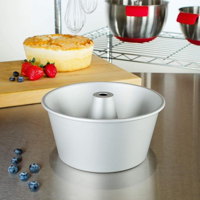 Fat Daddio's PAF-8375 Anodized Aluminum Angel Food Cake Pan, 8 Inch