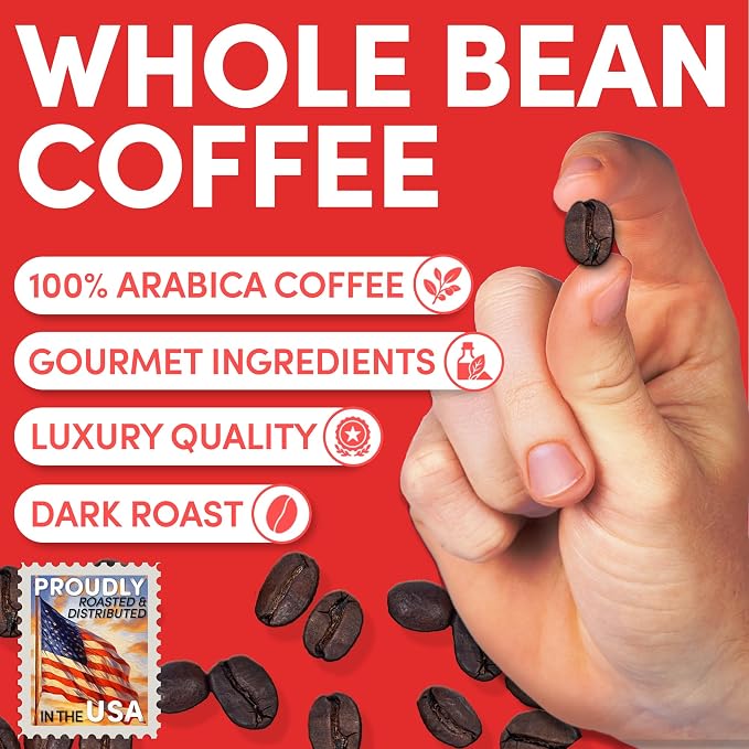 Sarasota Coffee Whole Bean Decaf | Dark Roast Gourmet Decaffeinated Coffee Beans | Low Acid, Mold Free, Specialty Grade Bulk Beans | 5lb (80 oz)