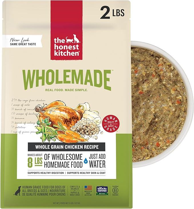 The Honest Kitchen Human Grade Wholemade™ Dehydrated Dog Food, Whole Grain Chicken, 2 lb Bag