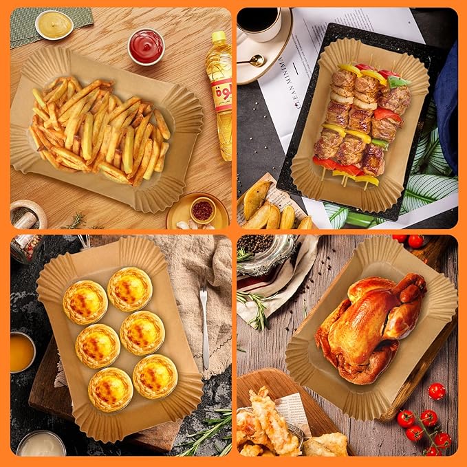 200PCS Air Fryer Liners for Ninja: Non-Stick Disposable Parchment Paper Liner for Ninja