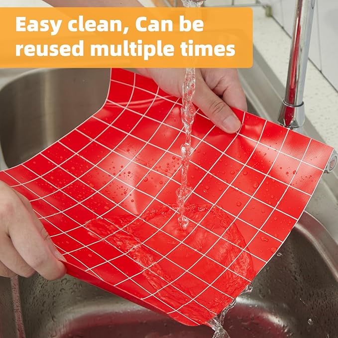 Silicone Baking Mat Roll 12IN*8FT Free Cutting, Non-Slip Pastry Mat, Non-Stick Reusable Air Fryer Liner, Oven Liners, Counter Mat, Freeze Dryer Mat, Easily Cut to Size Fit All Ovens Pans Tins Dishes