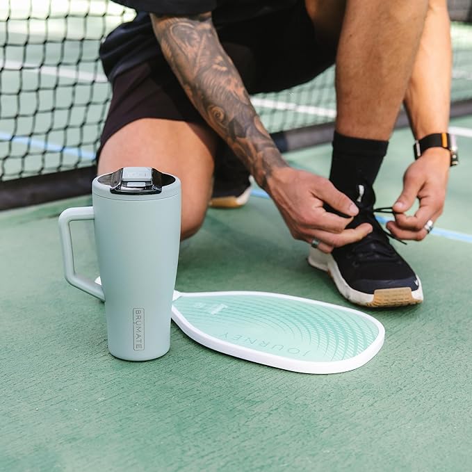 BrüMate Era Flip 30oz Tumbler with 100% Leakproof Covered Straw Lid | Hygienic Covered Straw | Insulated Stainless Steel Water Bottle with Handle | Cup Holder Friendly | BPA-Free (Lilac Dusk)