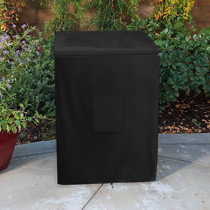 Deep Freezer Covers for Outside,Heavy Duty 600D Durable Chest Freezer Cover Waterproof,Outdoor Freezer Covers for Outside 14-16 Cubic Feet Chest Freezer,Top Can Be Opened(56"W x 29"D x 36"H,Black)