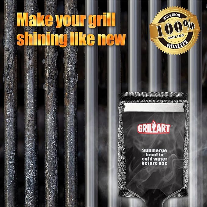 GRILLART SteamWizards Grill Brush Replacement Pad, 2 PCS, Bristle Free