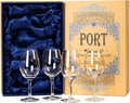 Port and Dessert Wine Glasses, Sherry, Cordial, Aperitif Tasting Glasses |7oz | Set of 4 Crystal Snifters | Mini Short Stem Liquor and Spirits Sippers
