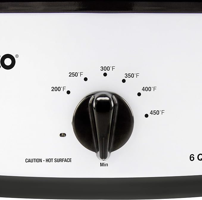 NESCO 4816‑14 Electric Roaster Oven for Everyday Home Cooking, White 6‑Quart Countertop Roaster with Porcelain Coated Steel Cookwell